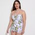 Women's Plus Size Ruched Multi-Way Mini Swim Dress Swimsuit, alternative image