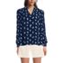 Women's Crepe Split Neck Popover Top, Front