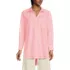Women's Poplin Oversized Button Down Shirt, Front