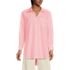 Women's Poplin Oversized Button Down Shirt, Front