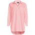 Women's Plus Size Poplin Oversized Button Down Shirt, Front