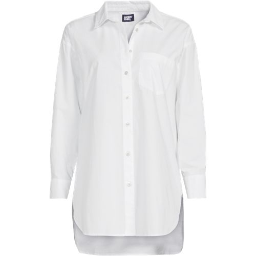 Women's Poplin Oversized Button Down Shirt - image 4