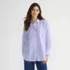 Women's Poplin Oversized Button Down Shirt, Front