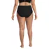 Women's Plus Size Chlorine Resistant Ottoman Rib High Waisted Bikini Bottoms, Back