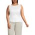 Women's Plus Size Linen Sleeveless Peplum Top, Front