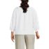 Women's Plus Size Linen Square Neck 3/4 Sleeve Top, Back