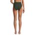 Women's Chlorine Resistant Ottoman Rib High Waisted Bikini Bottoms, Back