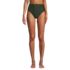 Women's Chlorine Resistant Ottoman Rib High Waisted Bikini Bottoms, Front