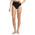 Women's Chlorine Resistant Ottoman Rib High Waisted Bikini Bottoms, Front