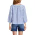 Women's Linen Square Neck 3/4 Sleeve Top, Back