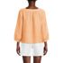 Women's Linen Square Neck 3/4 Sleeve Top, Back