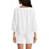 Women's Linen Square Neck 3/4 Sleeve Top, Back