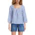 Women's Linen Square Neck 3/4 Sleeve Top, Front