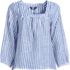 Women's Linen Square Neck 3/4 Sleeve Top, Front