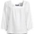 Women's Plus Size Linen Square Neck 3/4 Sleeve Top, Front