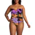 Women's Plus Size SlenderSuit U-Wire Bandeau Tankini Top, Front