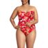 Women's Plus Size SlenderSuit U-Wire Bandeau Tankini Top, Front