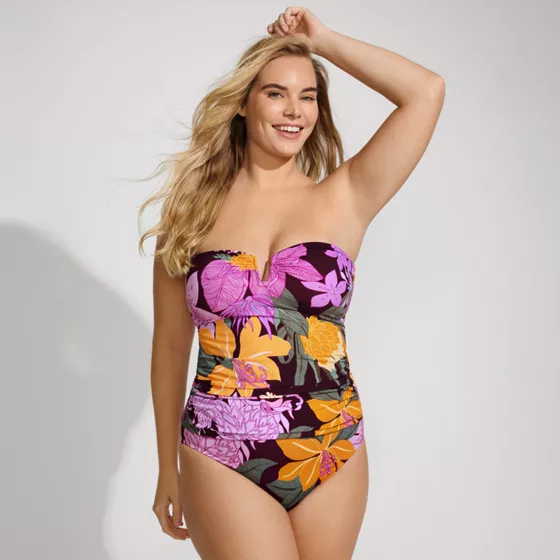Women's SlenderSuit U-Wire Bandeau Tankini Top - primary