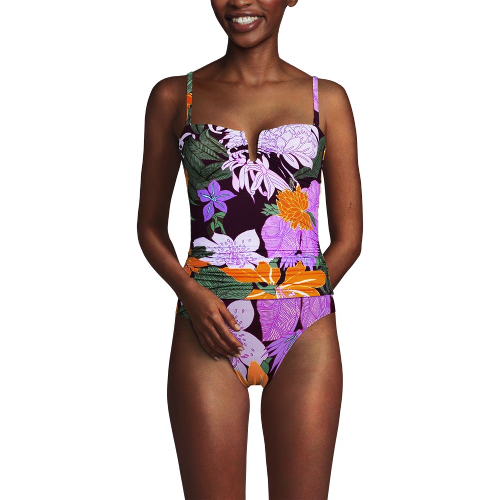 Tankini Bathing Lands End Wrap Underwire Tankini Top Lands' End