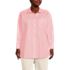 Women's Plus Size Poplin Oversized Button Down Shirt, Front