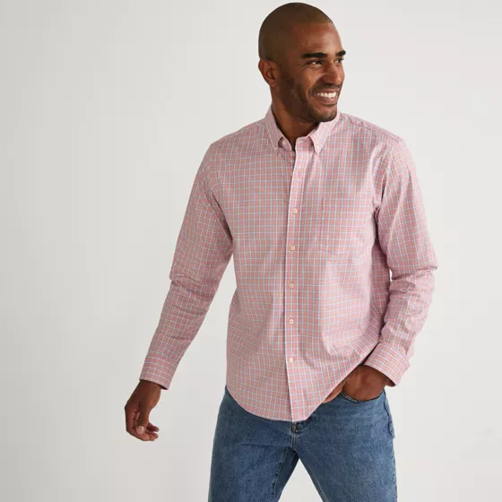 Men's Long Sleeve Tailored Fit Travel Kit Shirt - primary