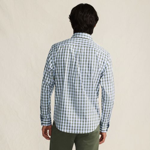  Lands' End Ultimativ-hemd, Tailored Fit, Herren, Größe:44-46 Regular, Grün, Elasthan/baumwoll-mischung/polyester-mischung, By Lands' End 