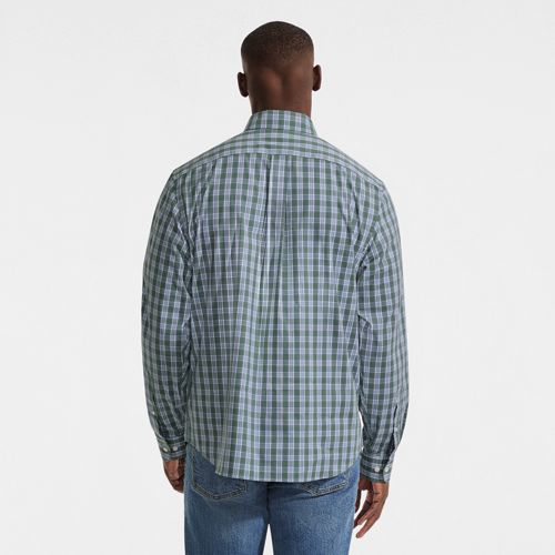  Lands' End Ultimativ-hemd, Classic Fit, Herren, Größe:44-46 Regular, Grün, Elasthan/baumwoll-mischung/polyester-mischung, By Lands' End 