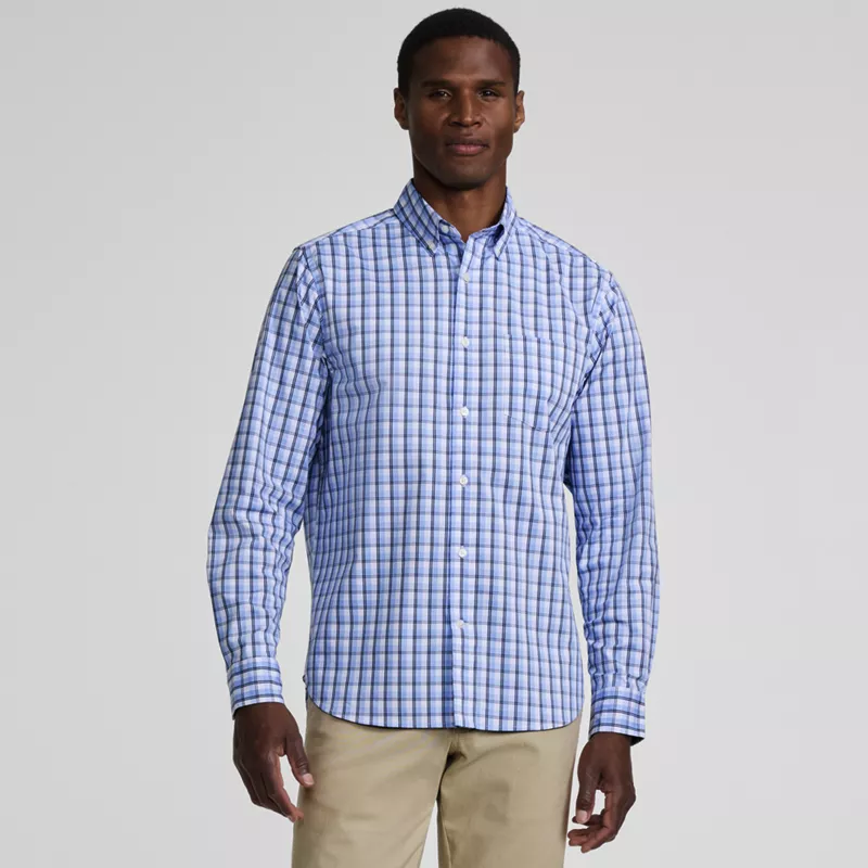 Men's Tall Long Sleeve Travel Kit Shirt, Front