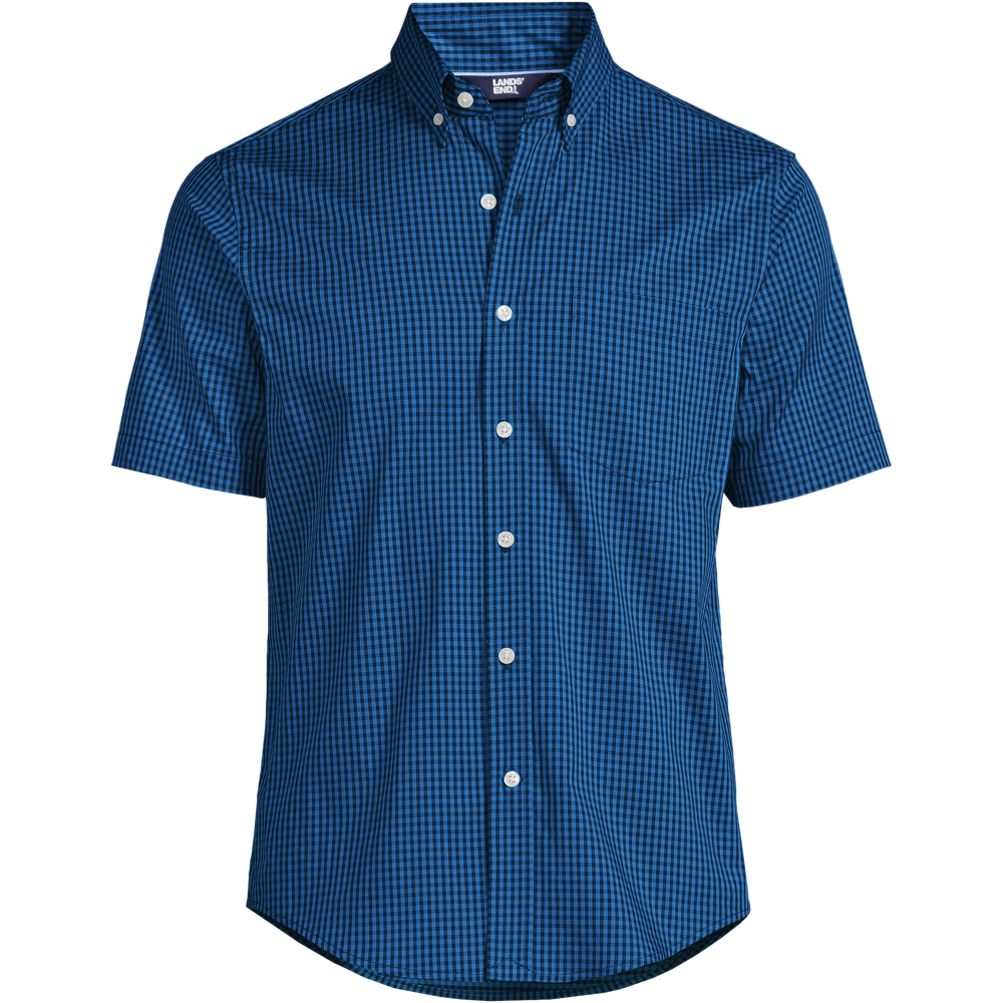 lands end mens short sleeve dress shirts Amazon.com: Lands' End Mens Traditional Fit Seersucker Shirt Soft French  Blue Stripes Regular Small : Clothing, Shoes & Jewelry
