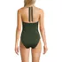 Women's Criss Cross Halter One Piece Swimsuit, Back