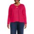 Women's Plus Size Blend Scallop Edge Fitted Cardigan Sweater - Set Top, Front