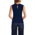 Women's Petite Fine Gauge Baby Cable Crew Neck Sleeveless Sweater - Set Top, Back