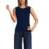 Women's Fine Gauge Baby Cable Crew Neck Sleeveless Sweater - Set Top, Front