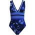Women's Mesh Plunge High Leg One Piece Swimsuit, Front