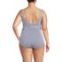 Women's Plus Size Slender Suit Belted Sweetheart One Piece, Back