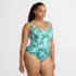 Women's Plus Size SlenderSuit Belted Sweetheart One Piece, Front