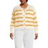 Women's Plus Size Drifter Aran Cable Relaxed Crew Neck Cardigan Sweater, Front