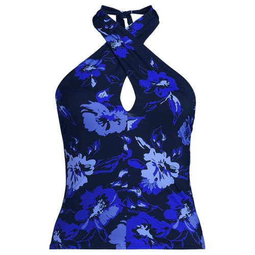 Women's Criss Cross Halter Tankini Top, Front