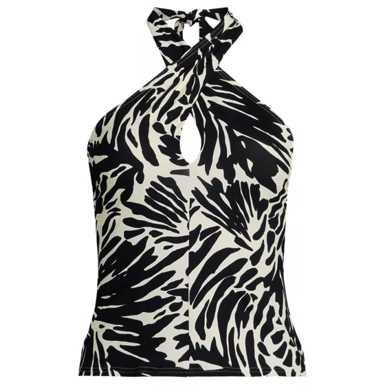 Women's Criss Cross Halter Tankini Top - primary