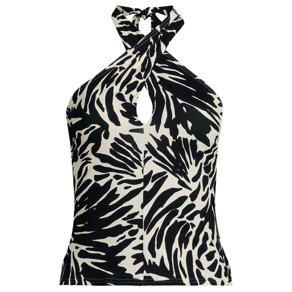 Women's Criss Cross Halter Tankini Top | Lands' End