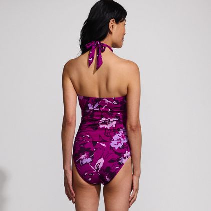 Women's Criss Cross Halter Tankini Top - image 1
