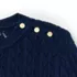 Women's Cotton Viscose Button Shoulder Modern Crew Sweater, alternative image