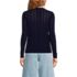 Women's Cotton Viscose Button Shoulder Modern Crew Sweater, Back