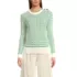 Women's Cotton Viscose Button Shoulder Modern Crew Sweater, Front