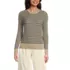Women's Cotton Viscose Button Shoulder Modern Crew Sweater, Front