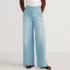 Women's Soft Denim High Rise Mariner Panel Extra Wide Leg Pants, Front