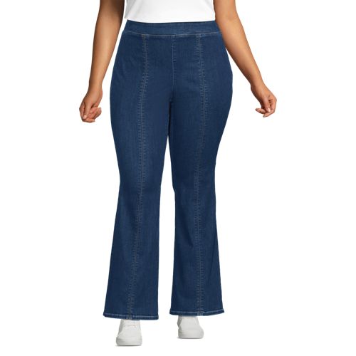 Women's Adaptive Lycra High Rise Pull On Flare Jeans - image 2