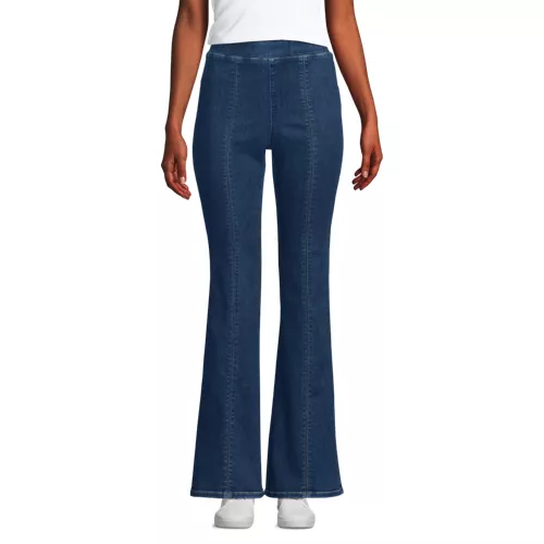Women's Adaptive Lycra High Rise Pull On Flare Jeans, Front