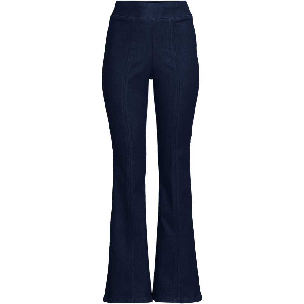 Women's Adaptive Lycra High Rise Pull On Flare Jeans | Lands' End