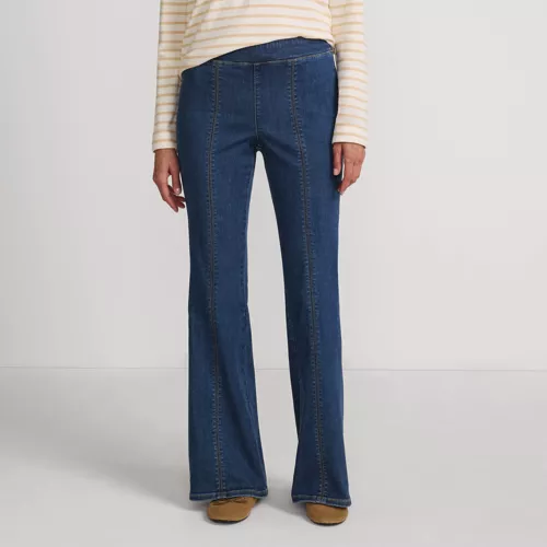 Women's Adaptive Lycra High Rise Pull On Flare Jeans, Front